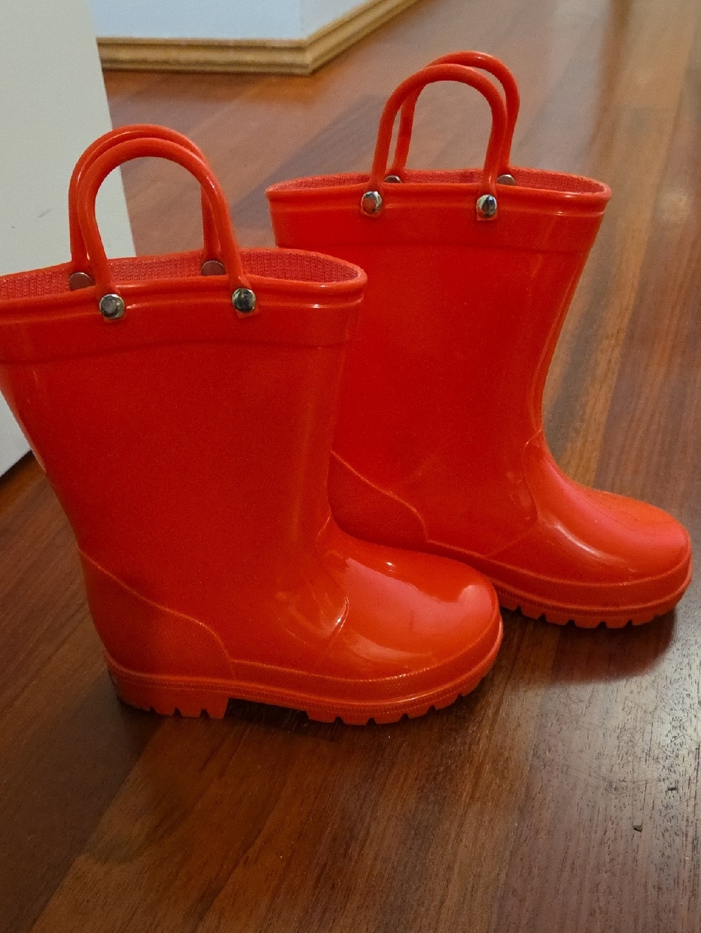 Kids' Red Rain Boots with Handles